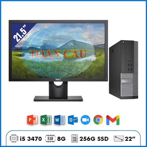 Máy Bộ Dell OptiPlex 3010SFF – Kế Toán – i5 3470 | Ram 8G | SSD 256GB | 22″