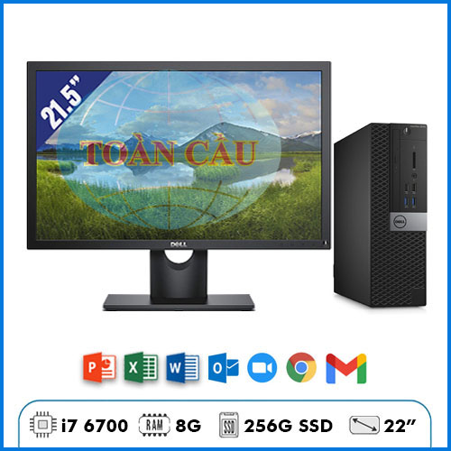 Máy Bộ Dell OptiPlex 7040SFF – i7 6700 | Ram 8G | SSD 256GB | 22″