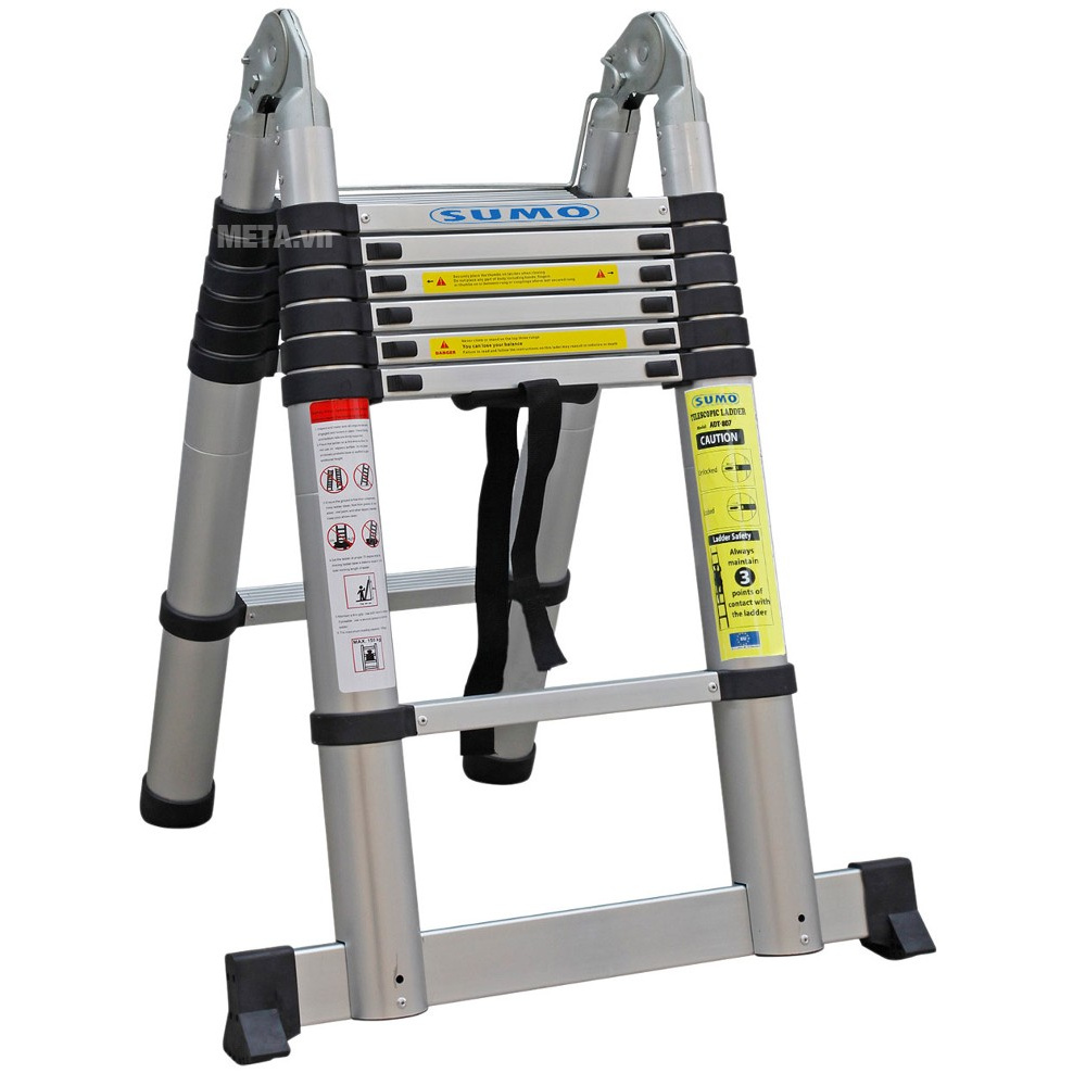 Thang nhôm rút gọn (chữ A) Sumo ADT807B (4.4m)