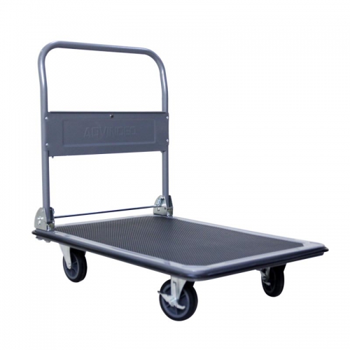 Xe đẩy hàng 4 bánh sàn thép phủ nhám Advindeq TL-320