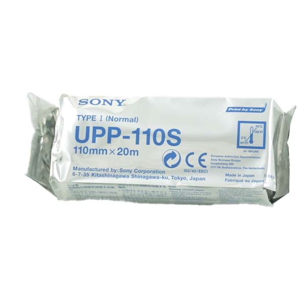 Giấy in siêu âm Sony UPP -110S, Giấy in nhiệt in ảnh size 110mm x 20m