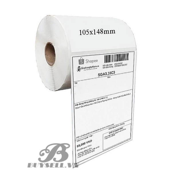 Giấy decal 1 tem 105x148mm, dài 50m