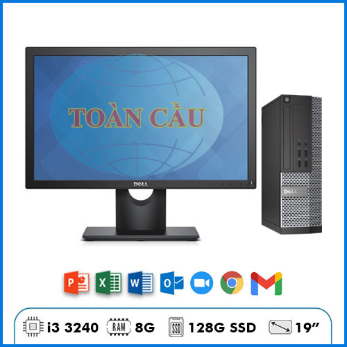 Máy Bộ Dell OptiPlex 3010SFF – i3 3240 | Ram 8G | SSD 128GB | 19