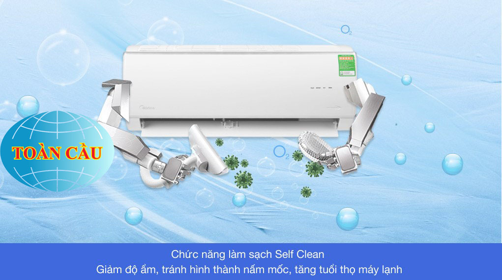 Máy lạnh Midea Inverter 1 HP MSAFA-10CRDN8