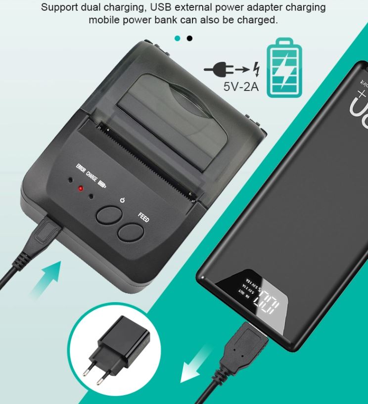 Máy in hóa đơn cầm tay Richta POS RI-5809DD