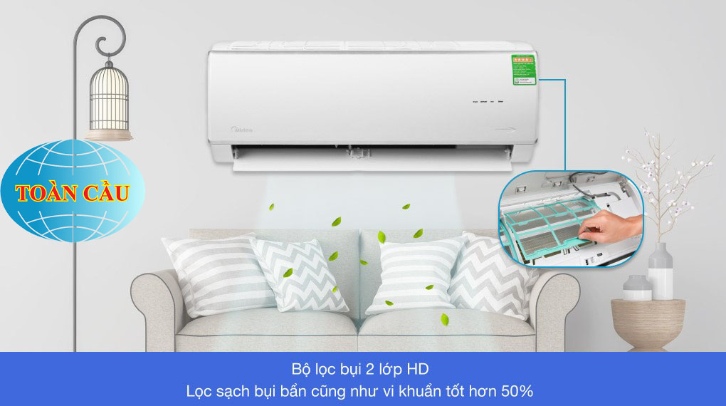 Máy lạnh Midea Inverter 1 HP MSAFA-10CRDN8